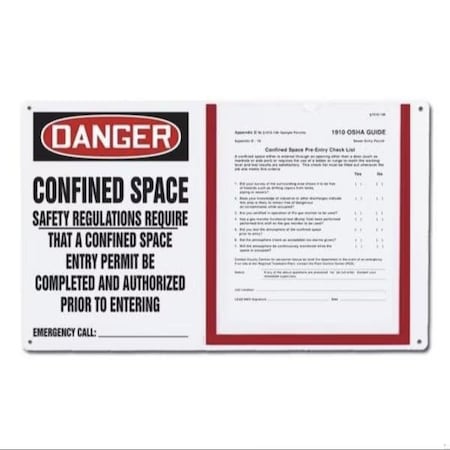 Accuform OSHA DANGER PERMIT HOLDER BOARD CBS131 CBS131